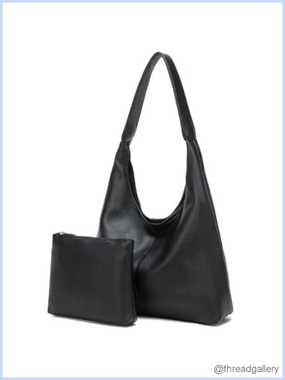 Slouchy Hobo Bag PU Leather Shoulder Bag for Work Travel